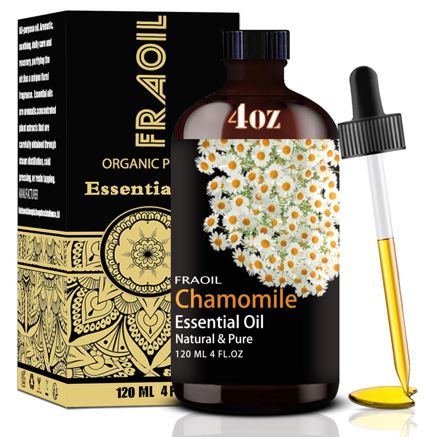 Chamomile Essential Oil 4 oz (120 ml) – Diffuser & DIY | FRAOIL