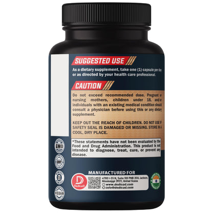 DEDICAD Kava Kava Capsules – 3-Month Supply, 90 Vegan Pills | 9-Herb Mood & Immune Support