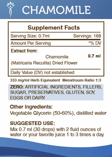 Secrets of the Tribe Chamomile Alcohol-Free Liquid Extract – 4 FL OZ