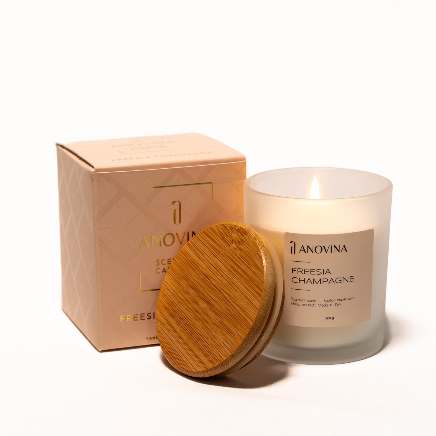 Champagne Toast Candle Gift - Freesia & Champagne Scent | Made in USA