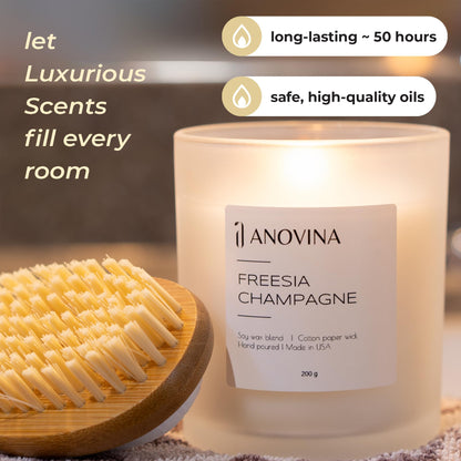 Champagne Toast Candle Gift - Freesia & Champagne Scent | Made in USA