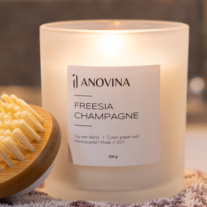 Champagne Toast Candle Gift - Freesia & Champagne Scent | Made in USA