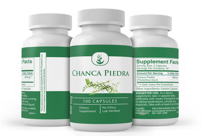 Pure Original Chanca Piedra Capsules (100) — No Additives, Lab Verified