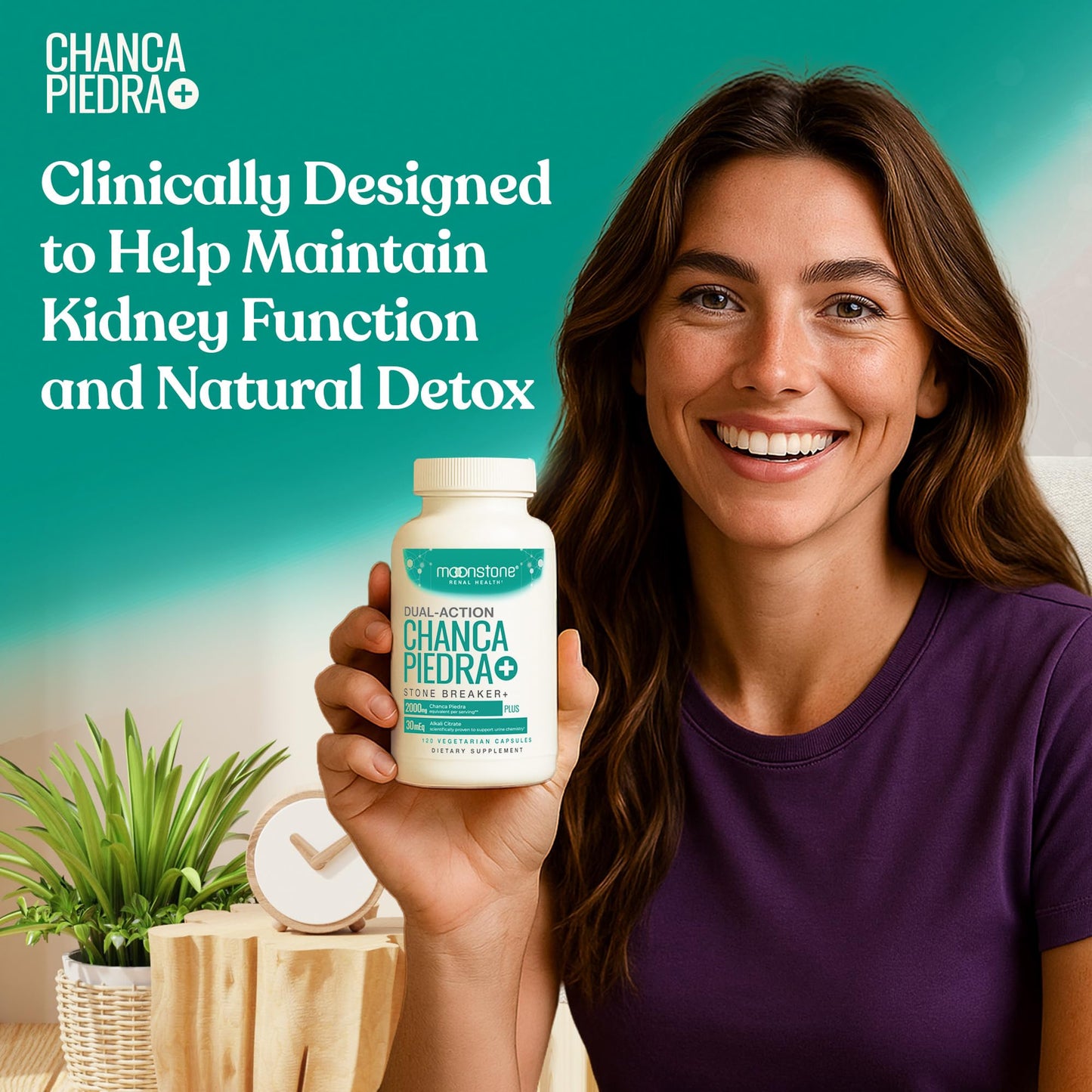 Chanca Piedra Stone Breaker - Advanced Formula Sugar Free Kidney Cleanse (120 Vegan Capsules)