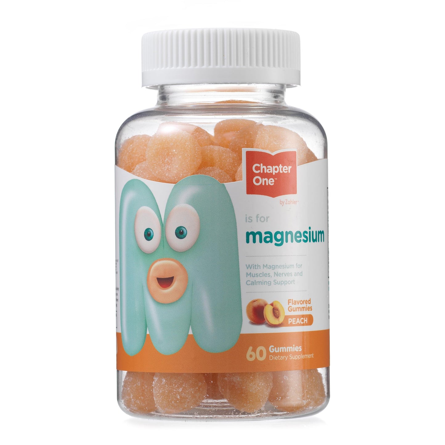 Chapter One Magnesium Gummies – Great Tasting Peach Magnesium Citrate for Kids, Calm & Relaxation, Kosher