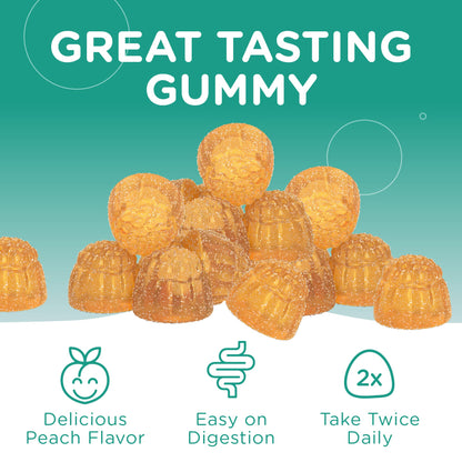Chapter One Magnesium Gummies – Great Tasting Peach Magnesium Citrate for Kids, Calm & Relaxation, Kosher