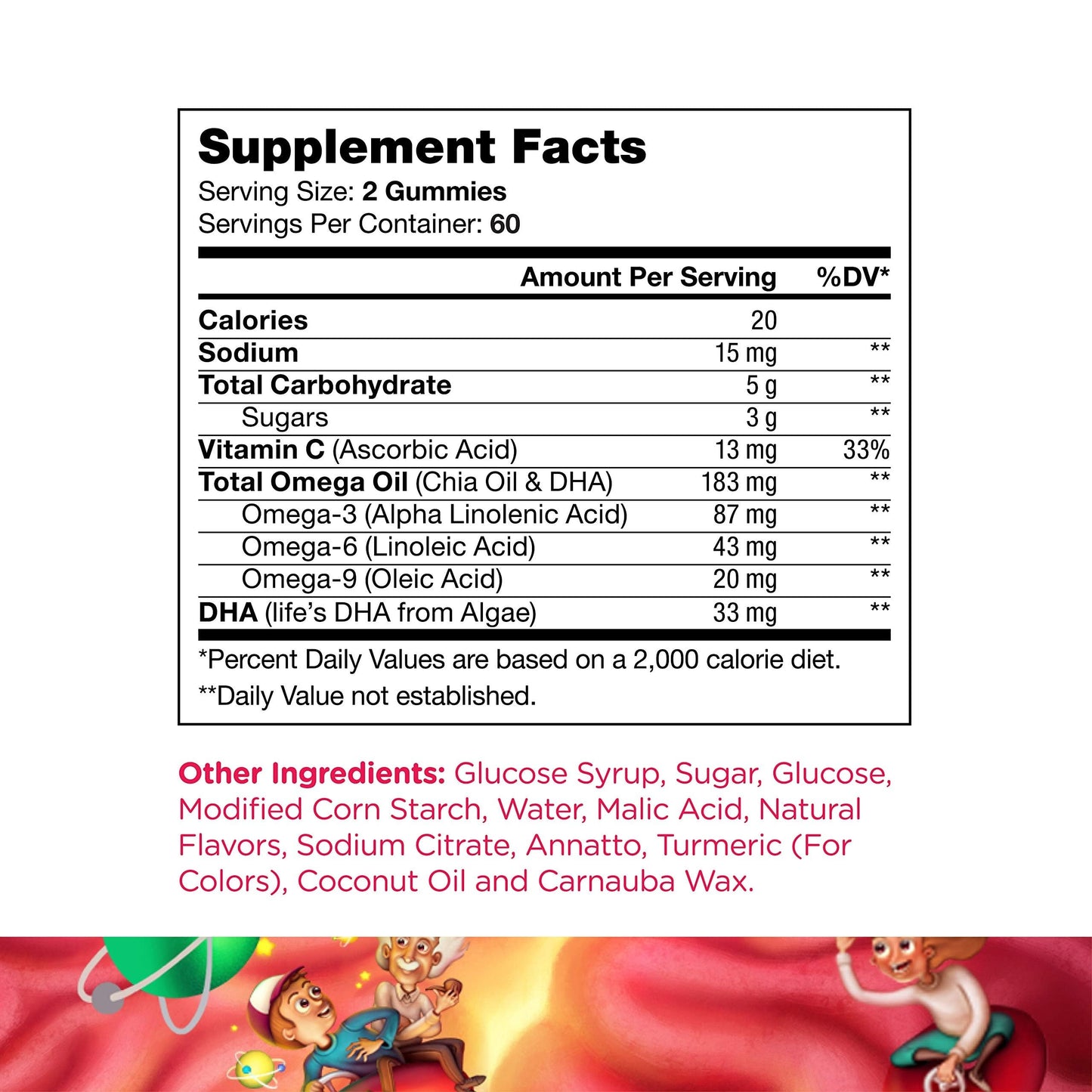Chapter One Omega Gummies for Kids – Great Tasting, Kosher (120 Flavored Gummies)