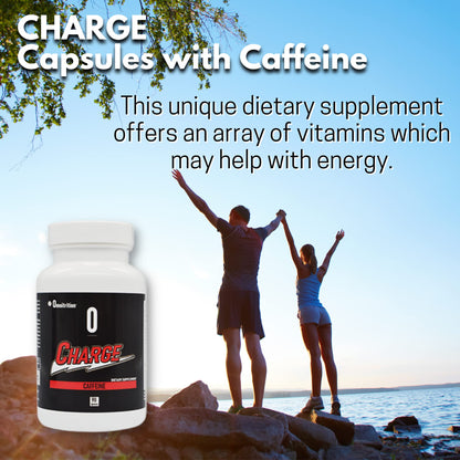 Charge Capsules with Caffeine Dietary Supplement - 90 Capsules | Omnitrition