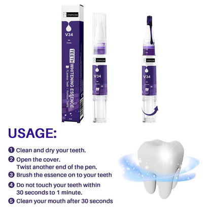 CharmCare Teeth Whitening Gels Pen – Color Correcting, No-Sensitivity (4PCS)