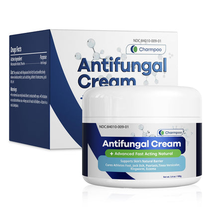 CHARMPOO Antifungal Cream for Itchy Skin Relief — Extra Strength Ringworm & Athlete's Foot Treatment (3.4 oz)