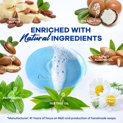 CHARMPOO Antifungal Soap Bar for Itchy Skin — Relieve Athletes Foot & Fungal Discomfort, Moisturizing & pH-Balanced (4.5 oz)