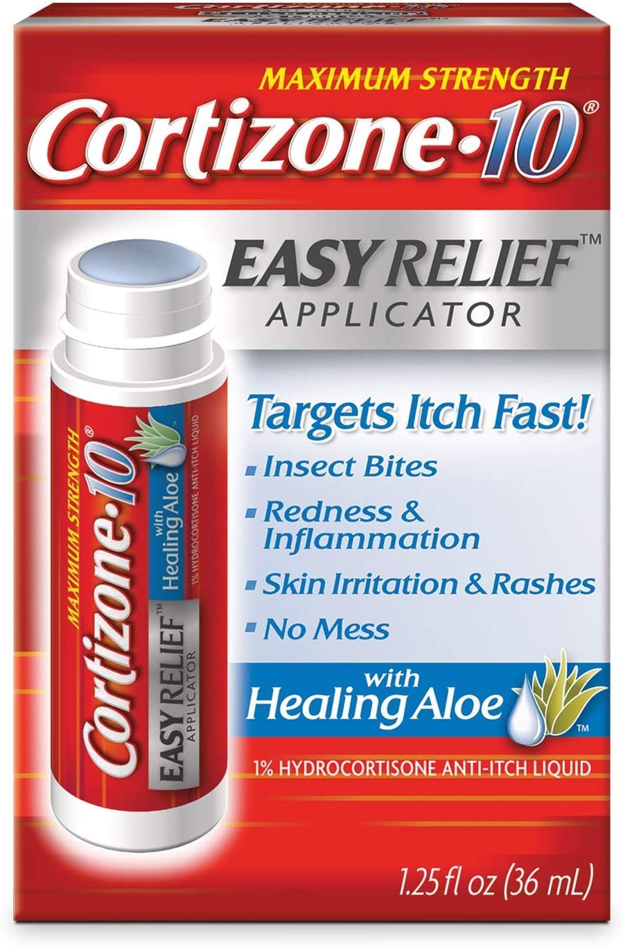 Cortizone-10 Easy Relief Applicator Anti-Itch Liquid 1.25 oz — Chattem