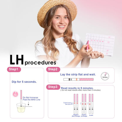 CheckYo Ovulation & Pregnancy Test Strips Combo — 40 LH + 10 HCG, 50 Collection Cups