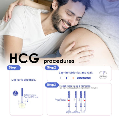 CheckYo Ovulation & Pregnancy Test Strips Combo — 40 LH + 10 HCG, 50 Collection Cups