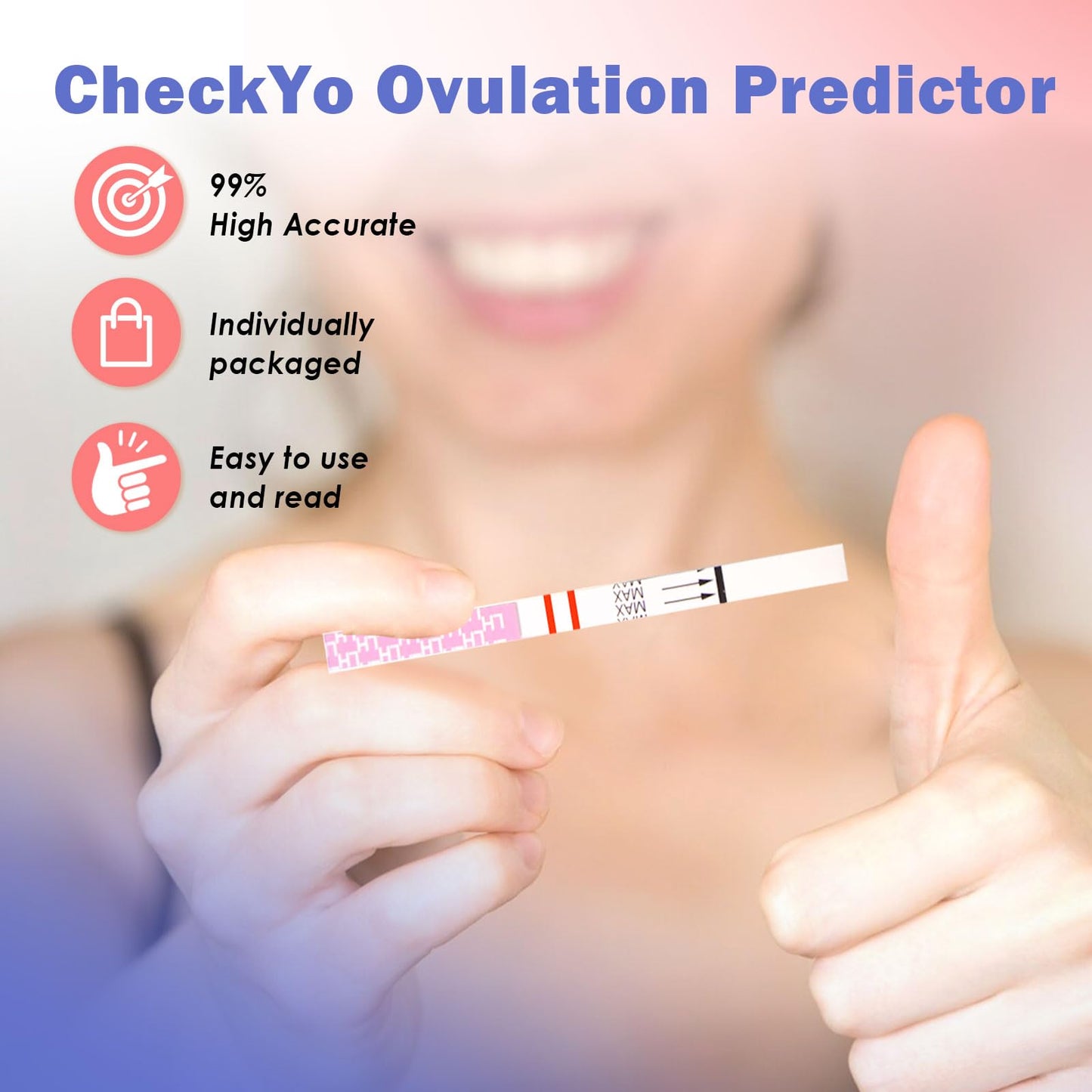 CheckYo 25 Pack Ovulation Test Strips – Accurate LH Surge Predictor Kit