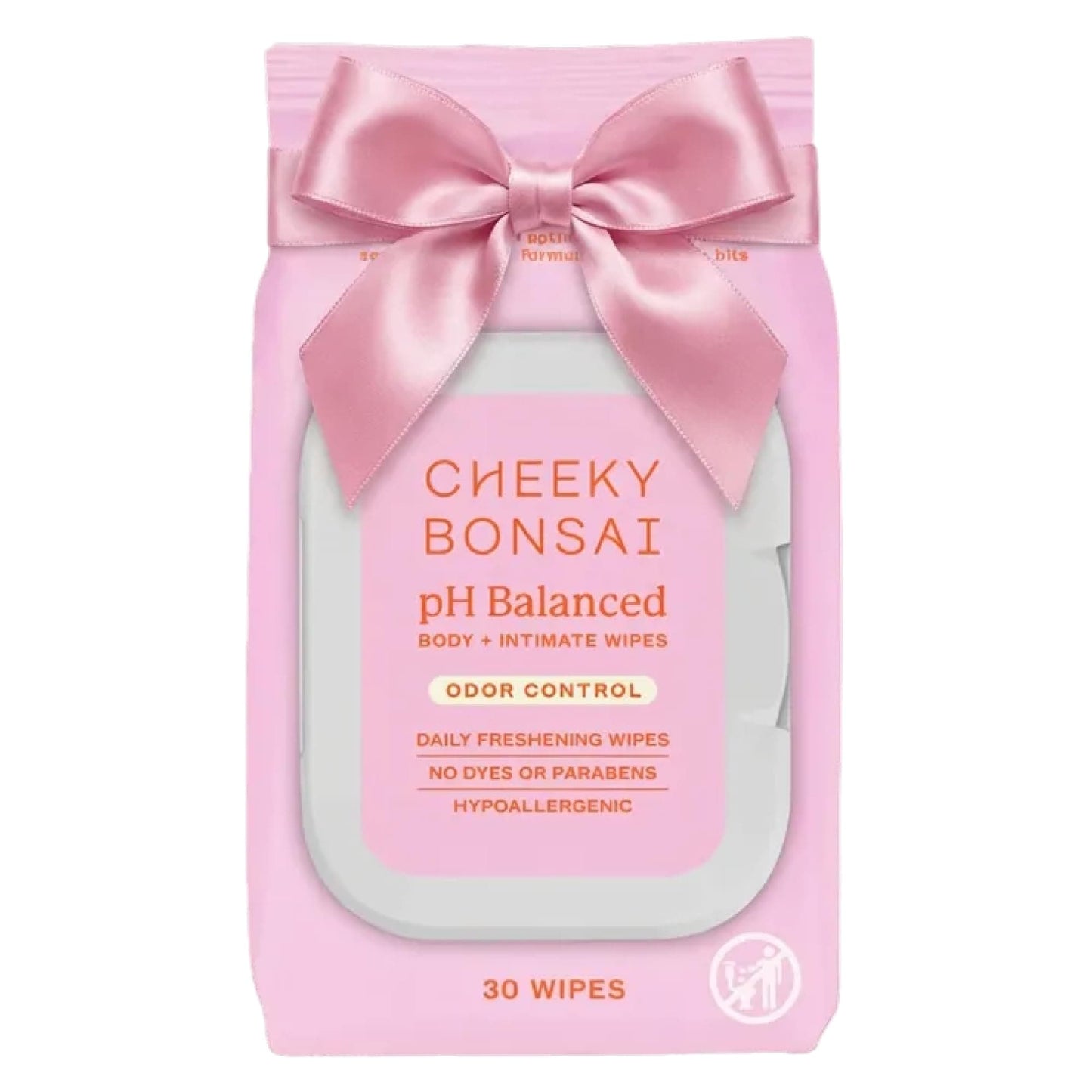 Cheeky Bonsai pH Balanced Feminine Wipes – Odor Control, Sensitive-Skin Friendly (30 Count)