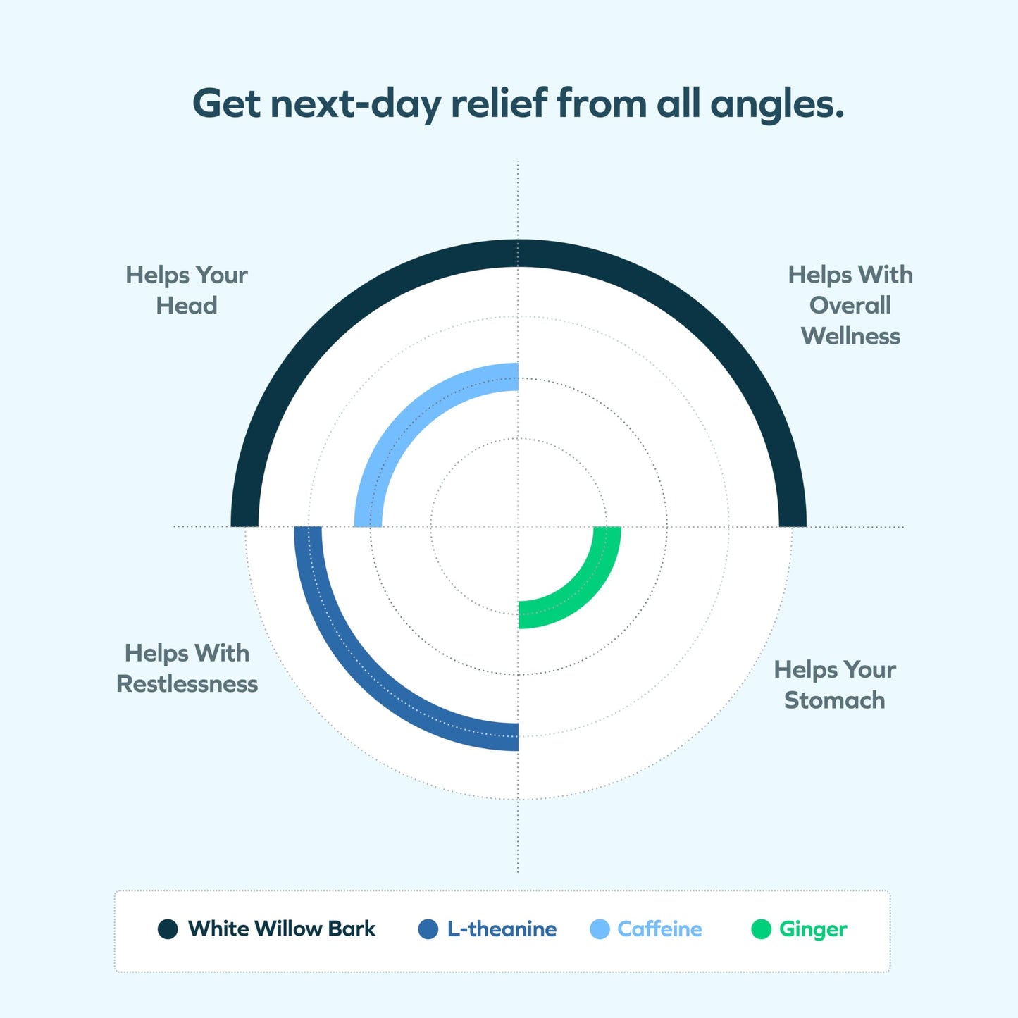 Cheers Relief – Next Morning Aid with Ginger, Willow Bark, L-Theanine & Caffeine | 12 Doses