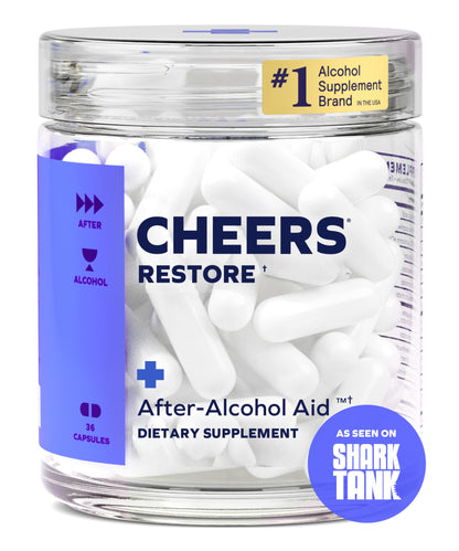 Cheers Restore | DHM + L-Cysteine Supplement for After-Drinking Support | 12 Doses