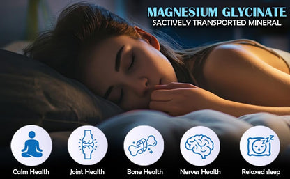 Chelamax Magnesium Glycinate | Dead Sea Sourced, 200mg Elemental Mg | Sleep & Muscle Health