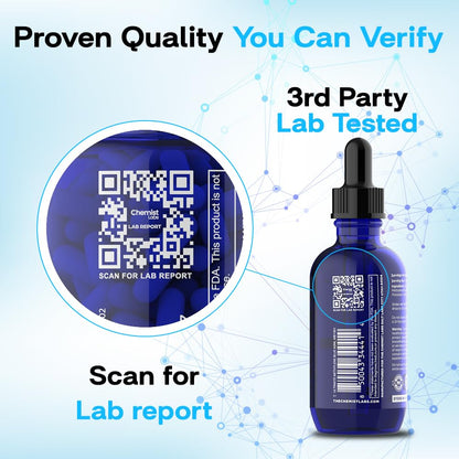 Chemist Labs 1% Methylene Blue Drops – USP Grade, 99% Purity, Made in USA, 2oz
