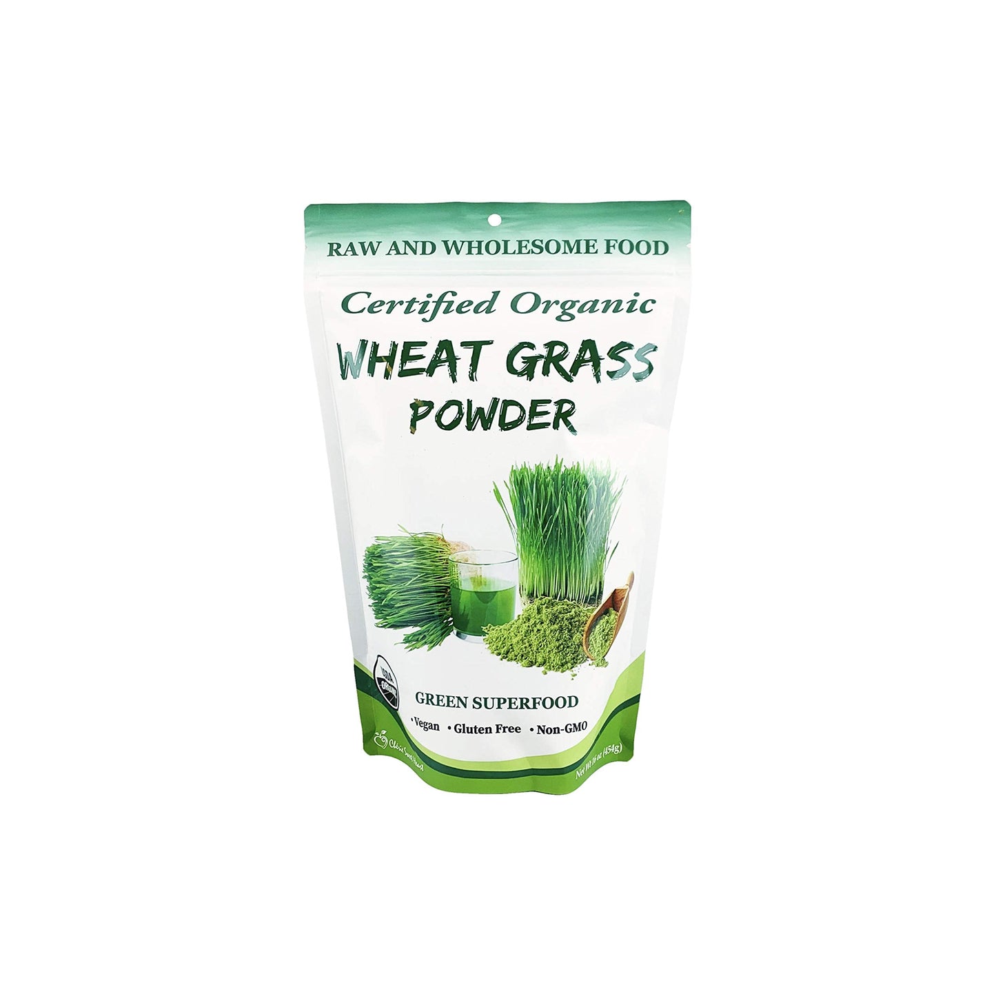 Cherie Sweet Heart Organic Wheat Grass Powder – 16 oz, 57 Servings, Vegan
