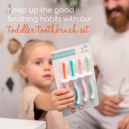 Cherish Baby Care Toothbrush Set (0-2y) - BPA-Free & Safety-Tested, 2023 Award Winner