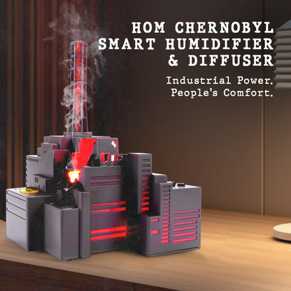 HOM Chernobyl Smart Diffuser & Humidifier – 250ML Ultrasonic Mist with 7 LED Lights, App Control, Auto Shut-Off