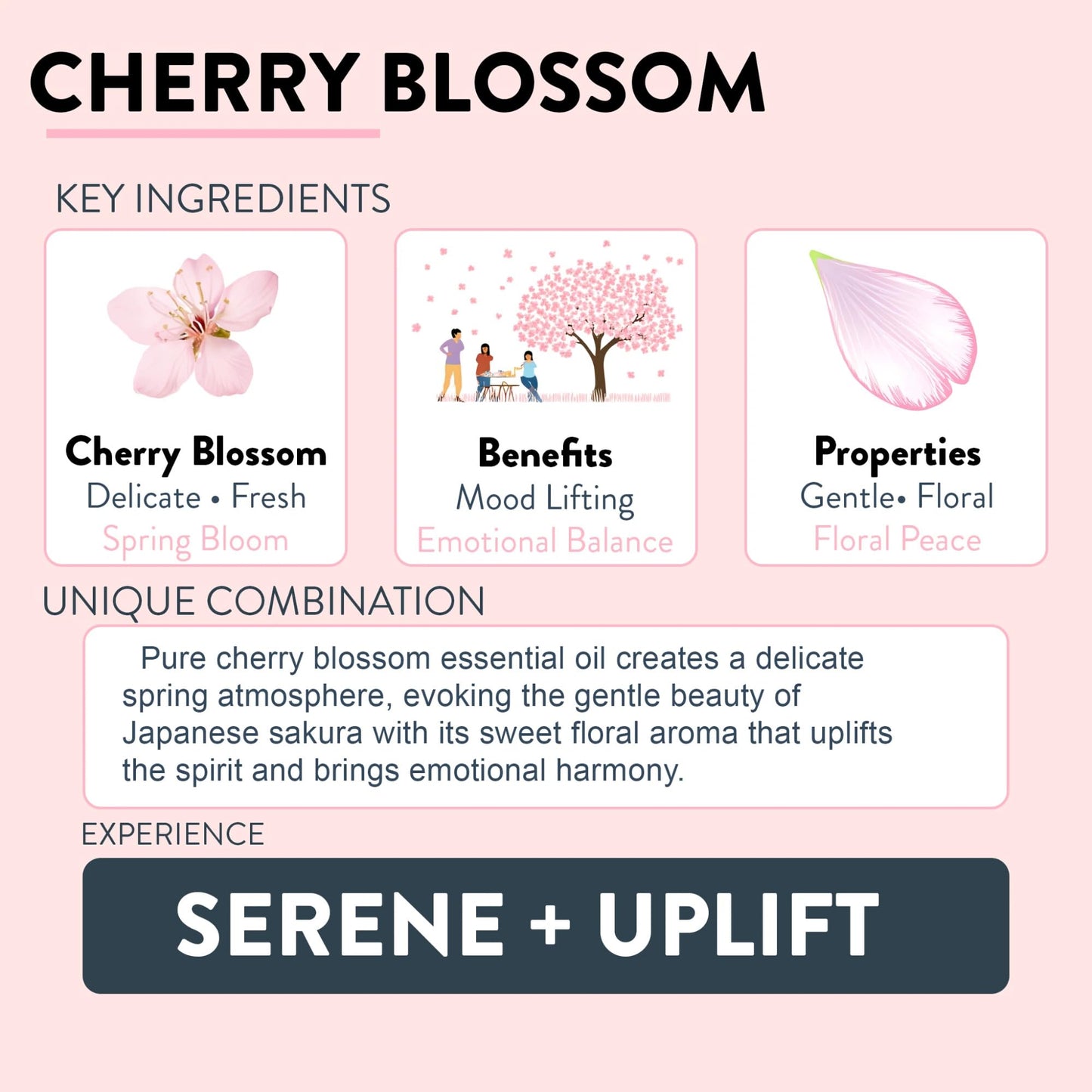 Cherry Blossom Candle | Romance & Spring, 8oz Soy Wood Wick