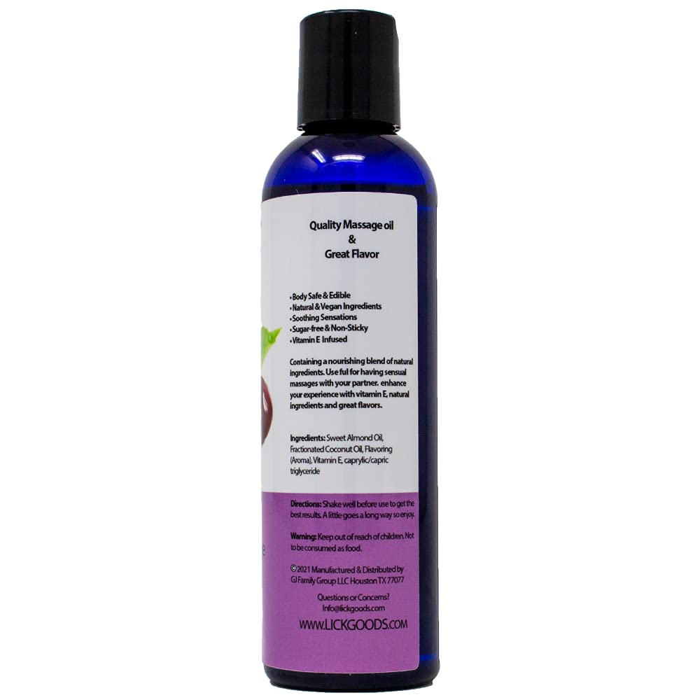 Cherry Flavored Massage Oil for Therapy – Aromatherapy & Vitamin E (4 oz)