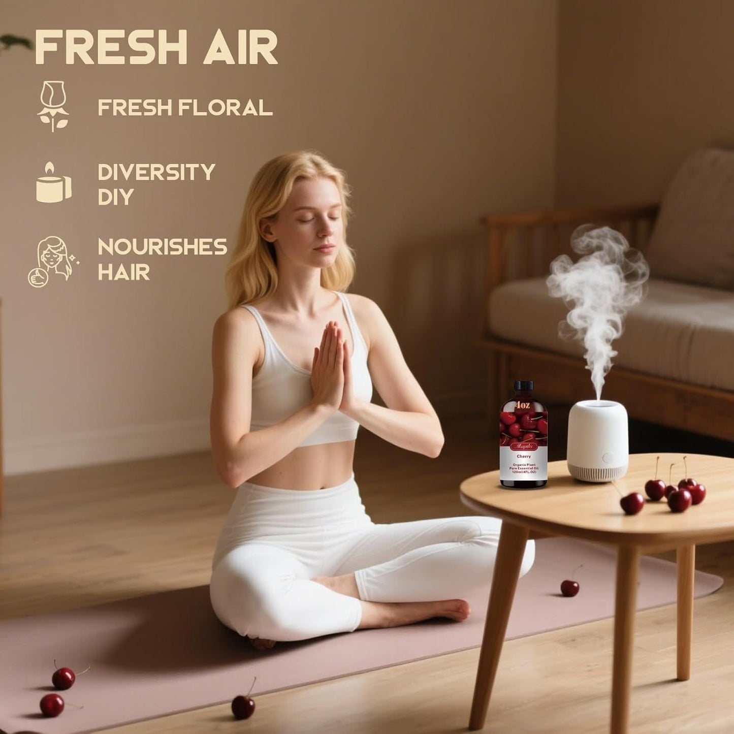 Cherry Essential Oil - 4.33oz / 130ml | Pure Cherry Fragrance for Diffusers, Candles, Soap & Aromatherapy