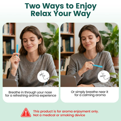 Chewable Silicone Aroma Sticks with Essential Oils – Stress Relief & Fresh Breath (Blue)