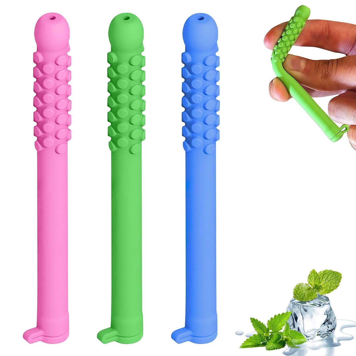 Chewable Breather Sticks – Quit Smoking, Essential Oil Breath, Fruity Craving Relief (3 PCS)