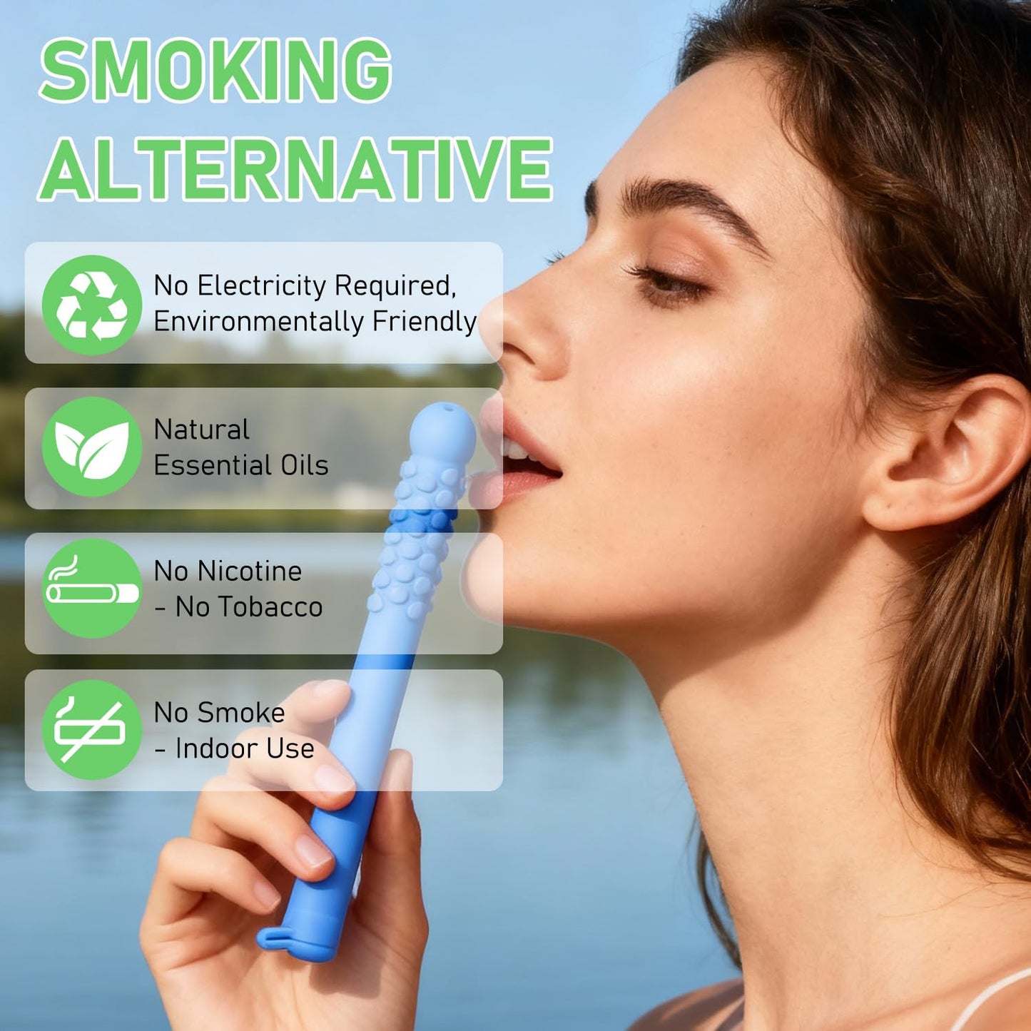 Chewable Breather Sticks – Quit Smoking, Essential Oil Breath, Fruity Craving Relief (3 PCS)