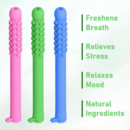 Chewable Breather Sticks – Quit Smoking, Essential Oil Breath, Fruity Craving Relief (3 PCS)