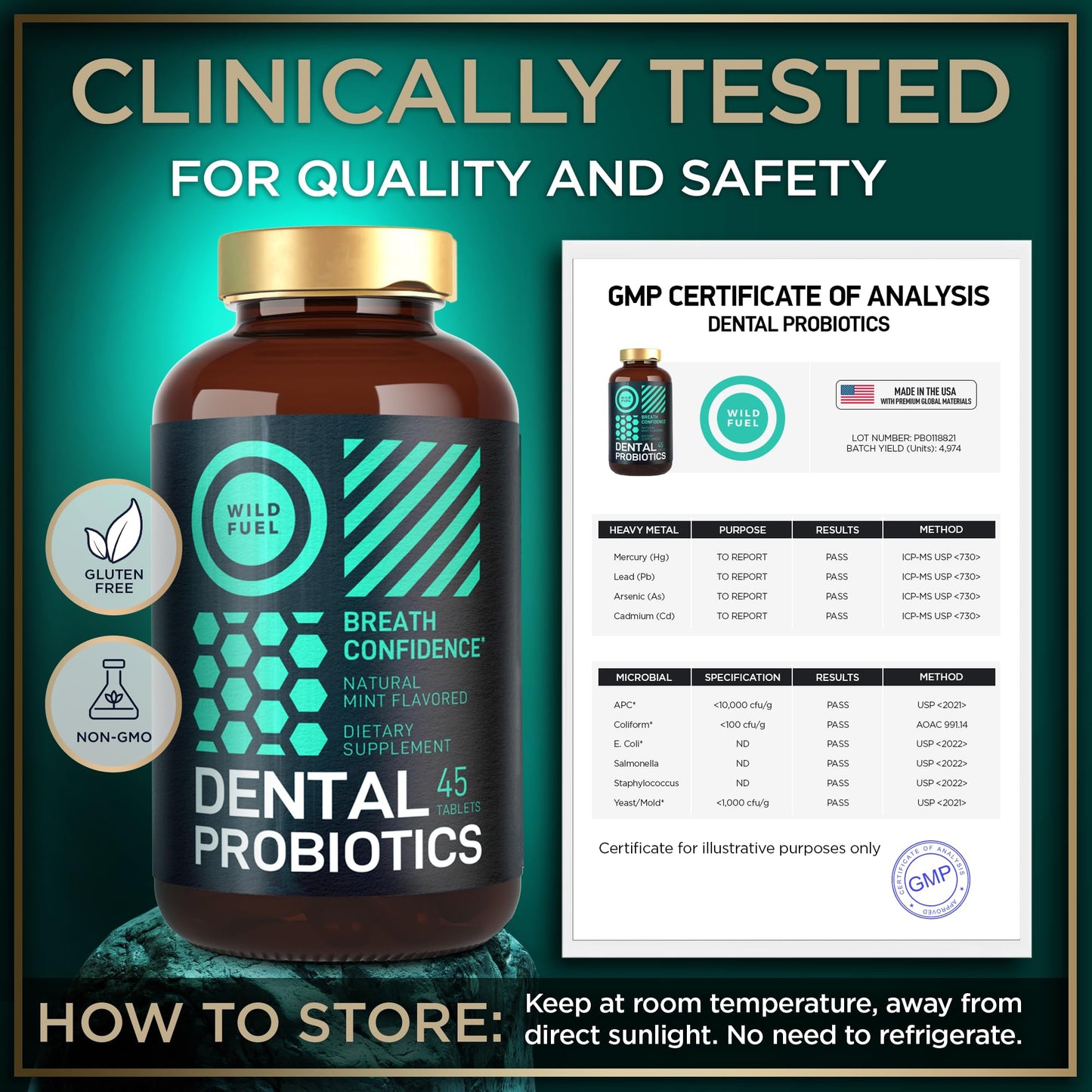 Oral Probiotics for Bad Breath | Dental Probiotics for Teeth & Gums | 3B CFU
