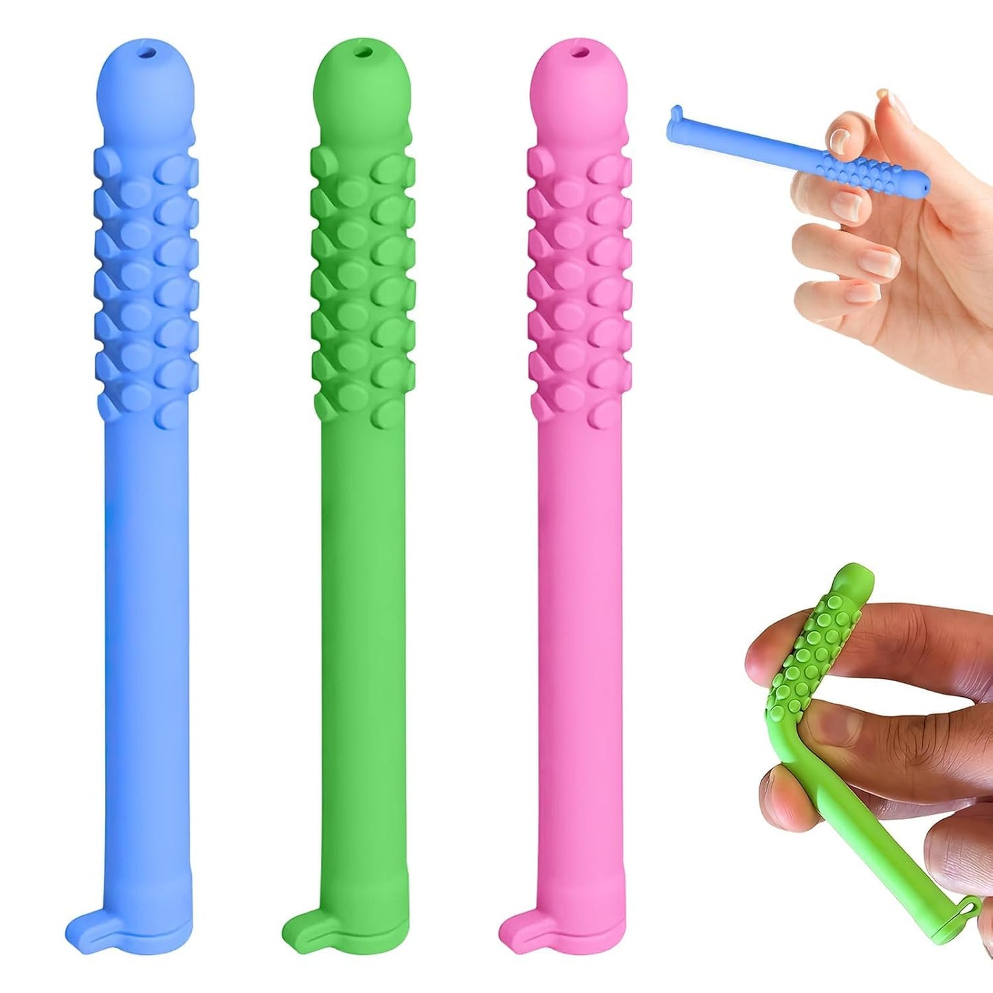 Chewable Essential Oil Breath Stick (3Pcs) – Chewable Breather Sticks for Focus & Stress Relief