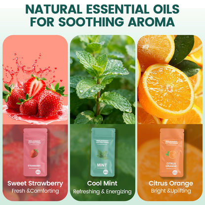 Chewable Silicone Aroma Sticks with Essential Oils – Stress Relief & Fresh Breath (Pink)