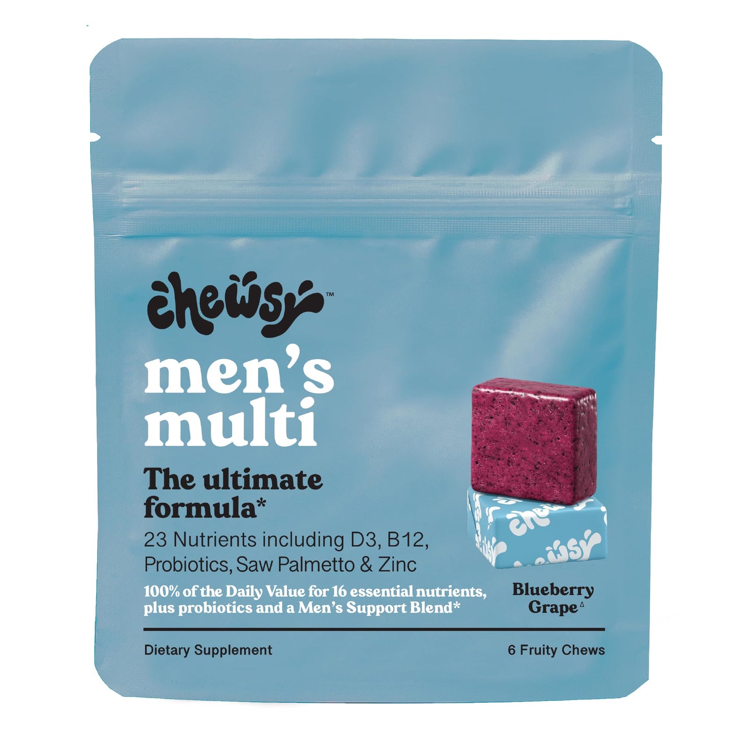 Chewsy Men's Multivitamin Chews – Immune & Energy Support | 6-Day Supply