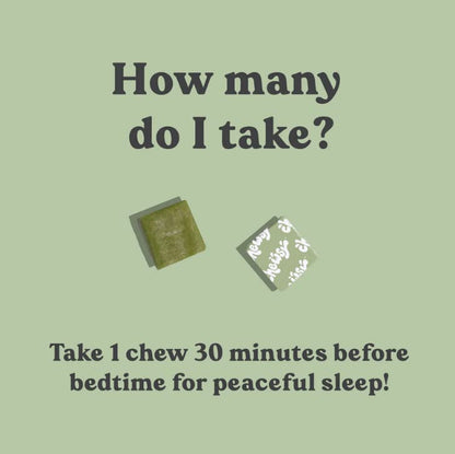 Chewsy Peaceful Sleep Chews – Sleep Support with 3 mg Melatonin, 200 mg L-Theanine