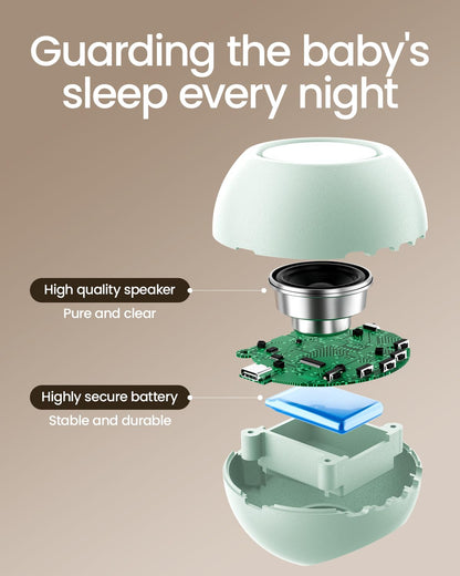 CHICWAY Portable White Noise Machine with AI Cry Detection — 18 Soothing Sounds