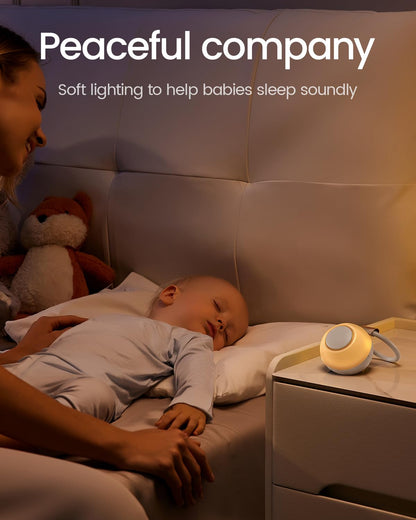 CHICWAY 2025 Mom's Choice Portable White Noise Machine with AI Cry Detection