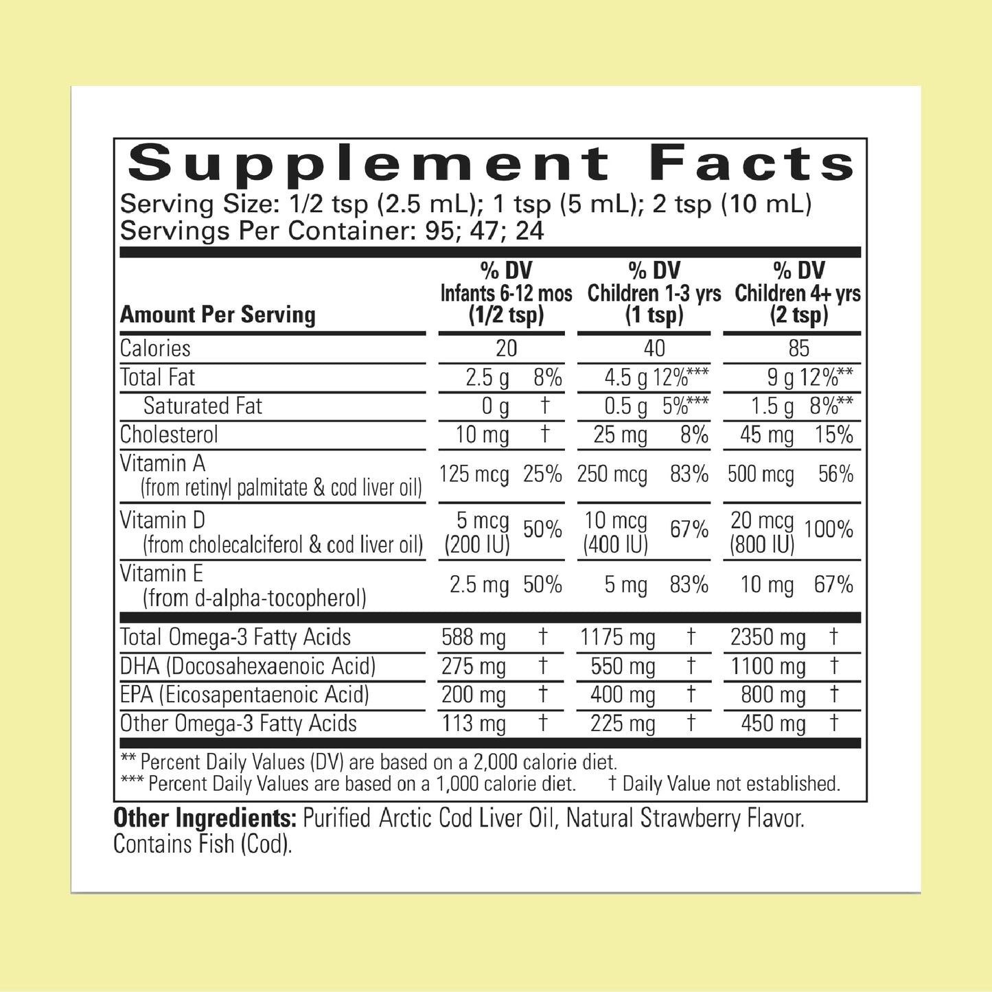 CHILDLIFE Essentials Cod Liver Oil for Kids - Strawberry, 8 fl oz | DHA & EPA Omega-3