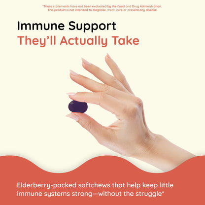 CHILDLIFE ESSENTIALS Elderberry Gummies for Kids – Immune Support with Vitamin C & D3 (Berry)