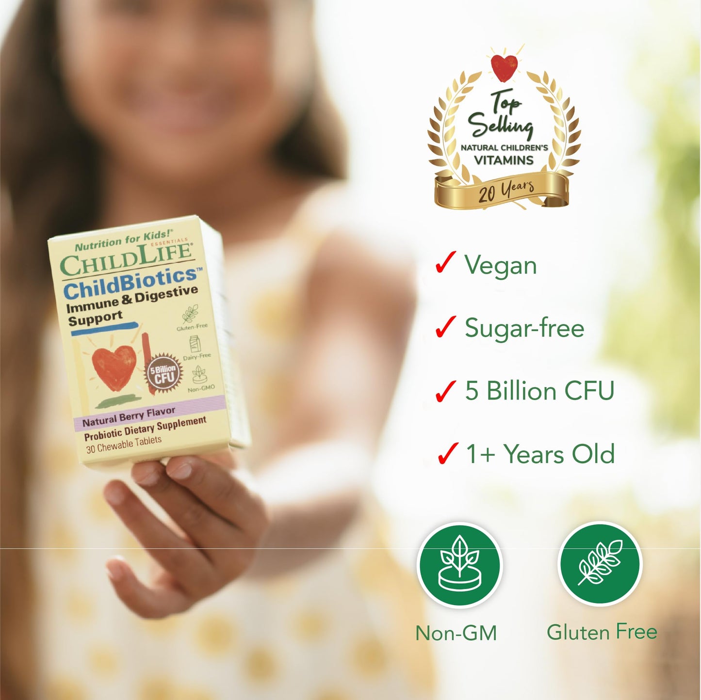 CHILDLIFE ESSENTIALS Childbiotics Probiotic for Kids | Immune & Digestive Health