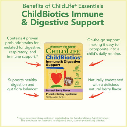 CHILDLIFE ESSENTIALS Childbiotics Probiotic for Kids | Immune & Digestive Health