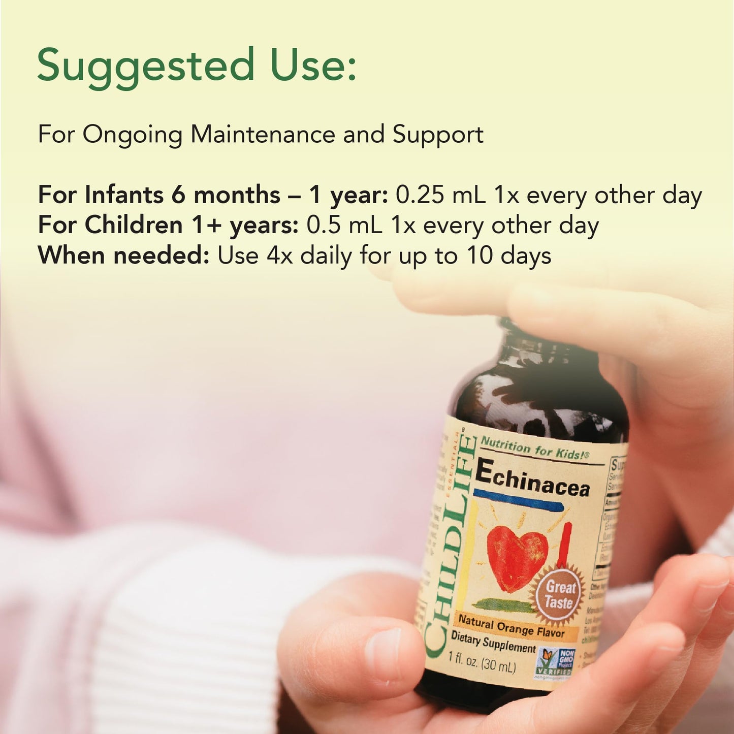 CHILDLIFE ESSENTIALS Echinacea for Kids – Alcohol-Free Immune Drops (Babies–Teens)