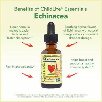CHILDLIFE ESSENTIALS Immune Support 4-Pack – Liquid Vitamins for Kids, Infants & Toddlers (D3, C, First Defense, Echinacea)