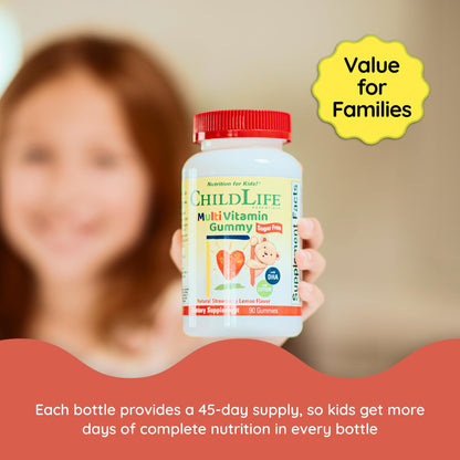 CHILDLIFE ESSENTIALS Multivitamin Gummies for Kids – Sugar Free, DHA & Lutein | 90 Count