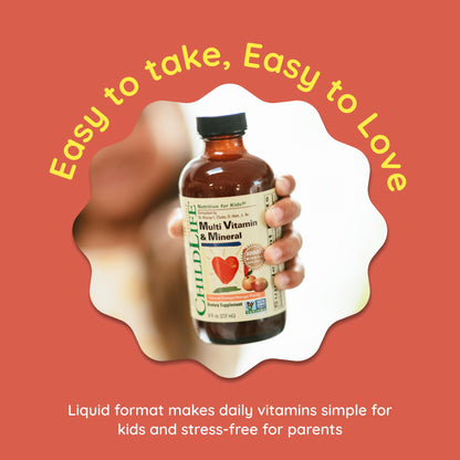 CHILDLIFE ESSENTIALS Kids Multivitamin & Mineral – Liquid Vitamin for Kids, Orange & Mango, 8 oz