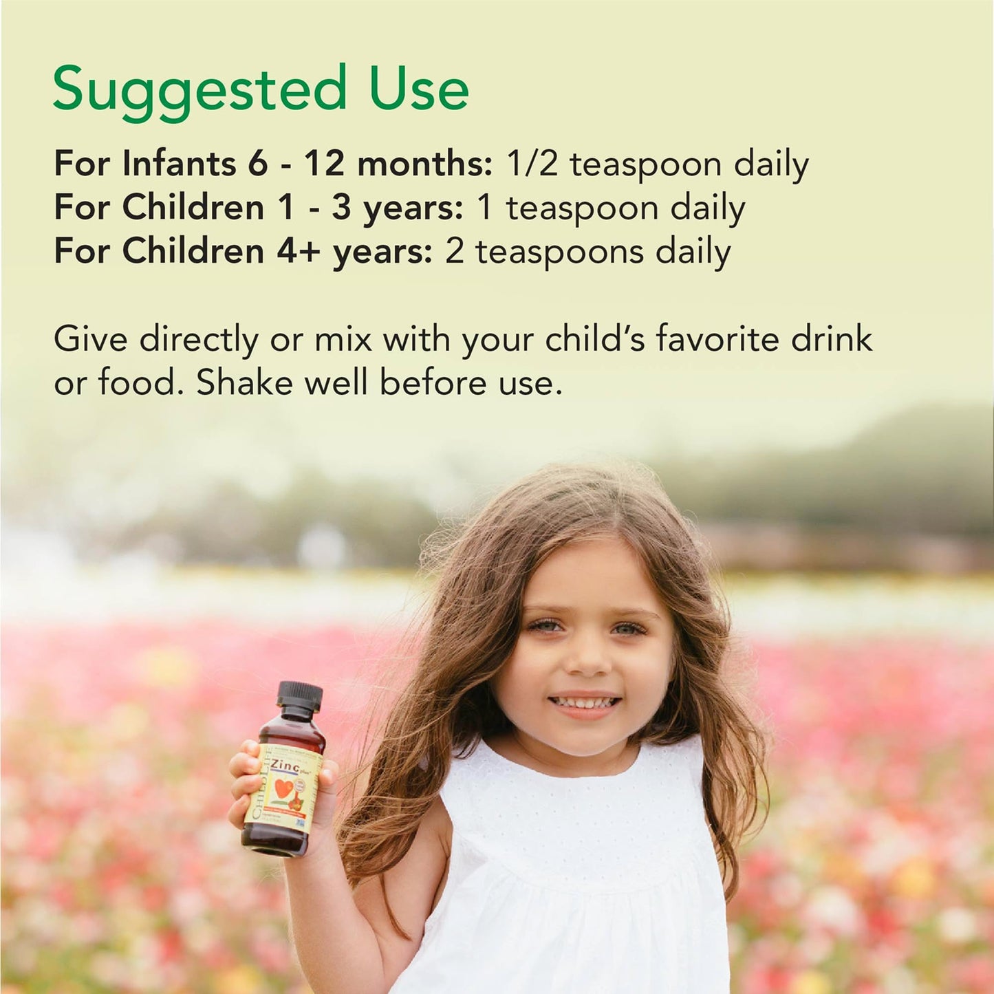 CHILDLIFE ESSENTIALS Zinc Plus for Kids & Toddlers – Immune Support, Mango Strawberry, 4 oz